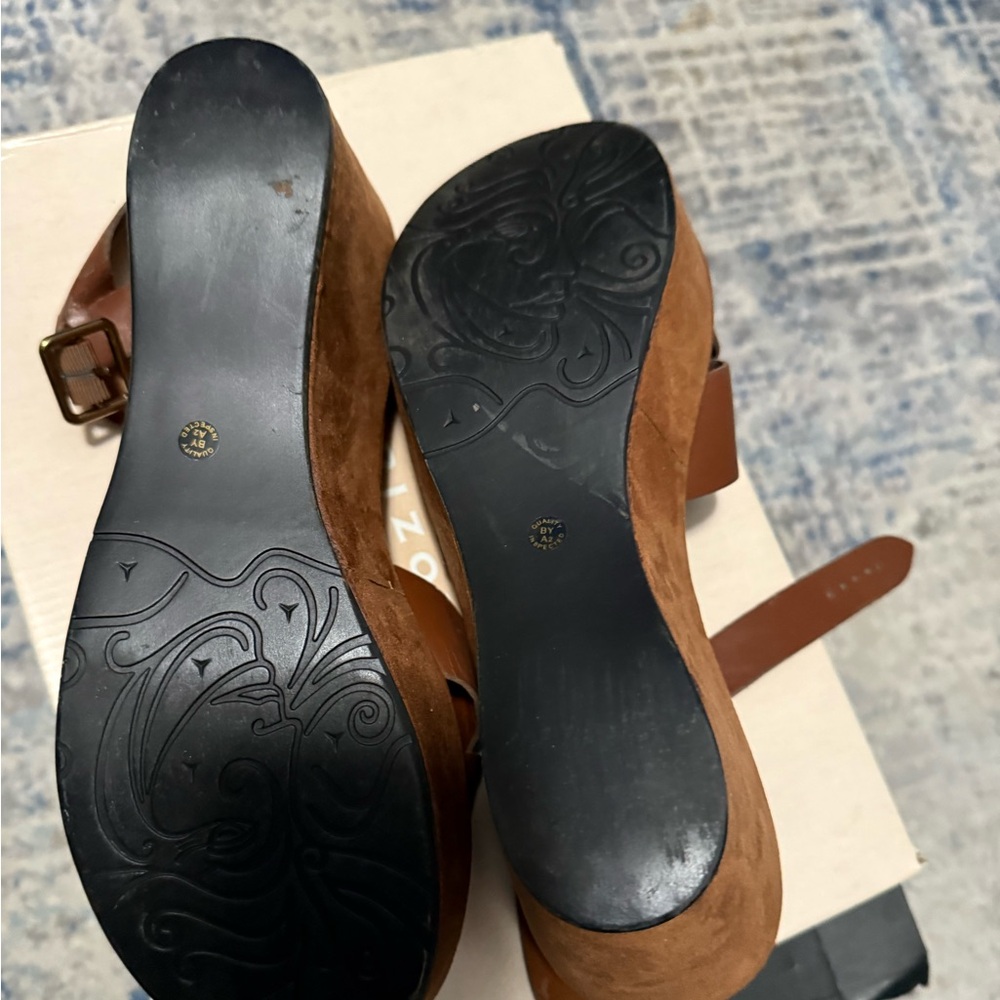 Women’s Brown Suede Platform Sandals - Stylish Wedge Heel